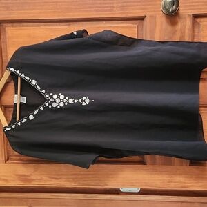 Black v-neck Chico's tunic